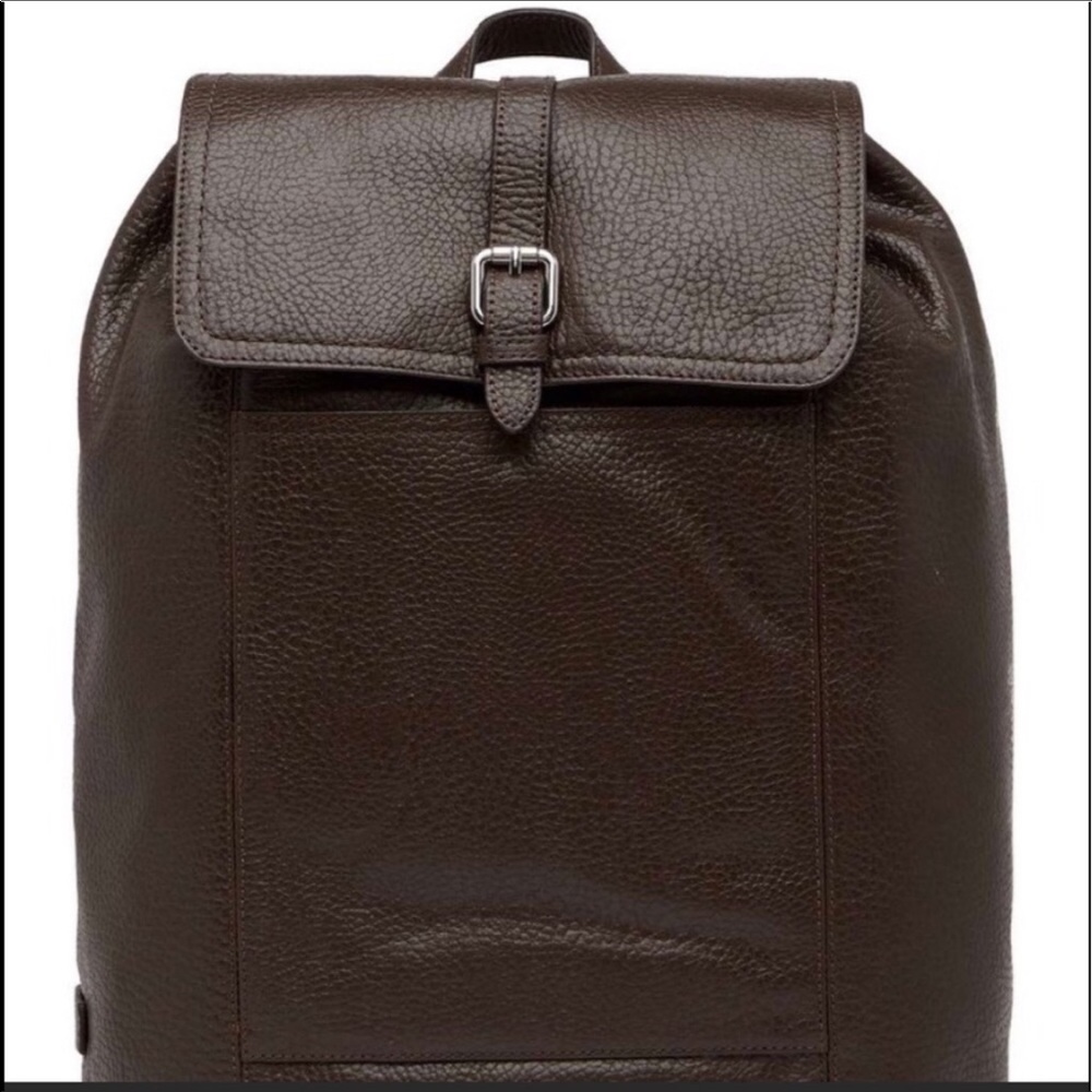 {Cole Haan} Leather Flap Backpack/Laptop Bag
